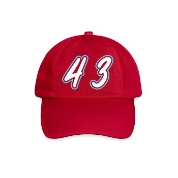 43 Zahl symbol - Baseballkappe - klassisch Rot - Vorne