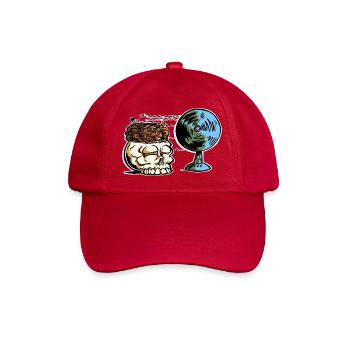 Belüftung von Schädel und Gehirn - Baseballkappe - klassisch Rot - Vorne