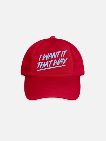 I Want It That Way - Backstreet - Baseballkappe - klassisch Rot