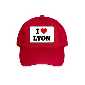 Ich liebe Lyon, ich liebe Lyon – Amour Ville - Baseballkappe - klassisch Rot - Vorne