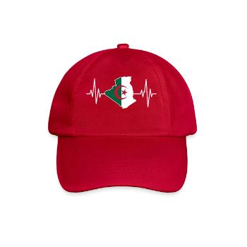 Algerischer Herzschlag Algerien Herzschlag Herzschlag - Baseballkappe - klassisch Rot - Vorne