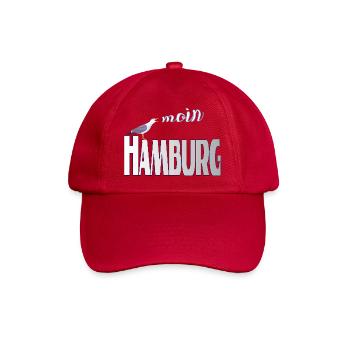 Hamburg Möwe & Moin Design - Baseballkappe - klassisch Rot - Vorne