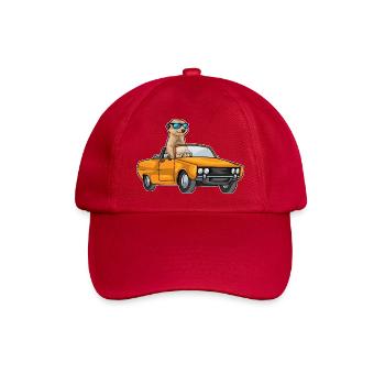 Erdmännchen Auto - Baseballkappe - klassisch Rot - Vorne