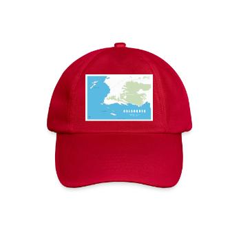 Carte_calanques_design_Marseille_Cassis - Baseballkappe - klassisch Rot - Vorne