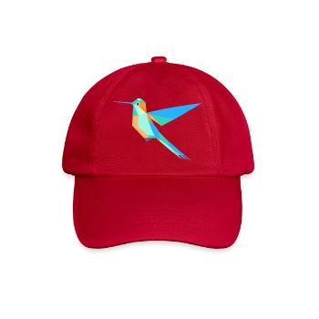 Geometrischer Kolibri Prisma-Stil - Baseballkappe - klassisch Rot - Vorne