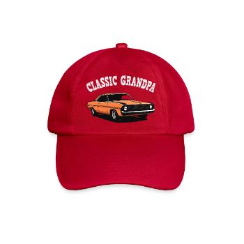 Klassischer Grandpa Auto Vintage Hot Rod - Baseballkappe - klassisch Rot - Vorne