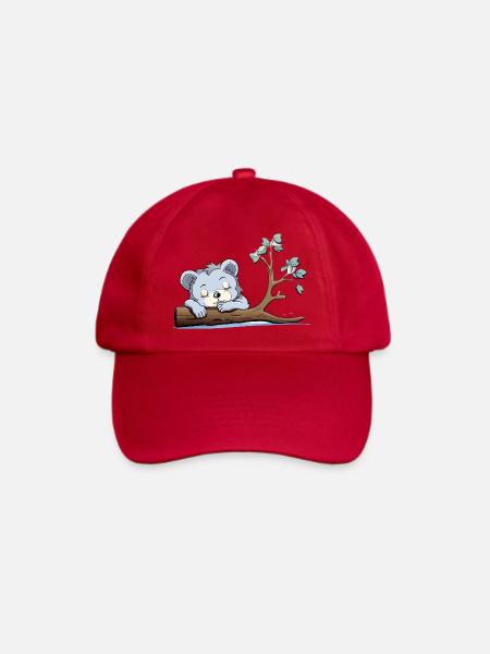 Kuschelbär am Ast - Baseballkappe - klassisch Rot