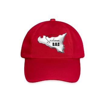 Siciliana Doc Damen & Kinder T-Shirt  - Baseballkappe - klassisch Rot - Vorne