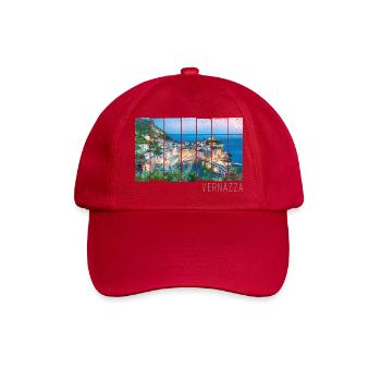 Vernazza Cinque Terre in La Spezia Retro Italien - Baseballkappe - klassisch Rot - Vorne