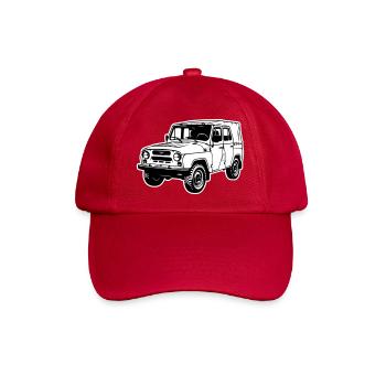 UAZ Geländefahrzeug (2-farbig) - Baseballkappe - klassisch Rot - Vorne
