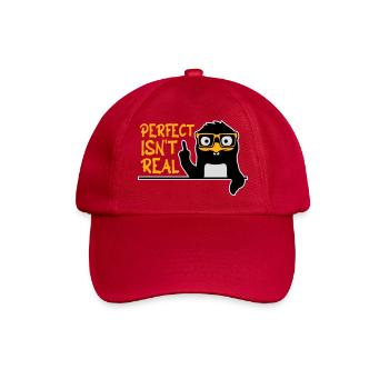 Perfect isn't real Perfekt Gibt Es Nicht Pinguin - Baseballkappe - klassisch Rot - Vorne