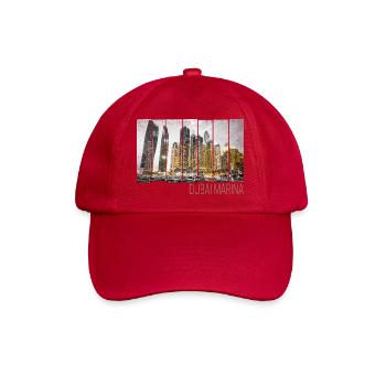 Dubai Marina in VAE Skyline Vintage Panorama - Baseballkappe - klassisch Rot - Vorne