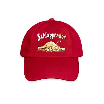 Schlapprador Labrador Schlafmütze Hund Humor - Baseballkappe - klassisch Rot - Vorne