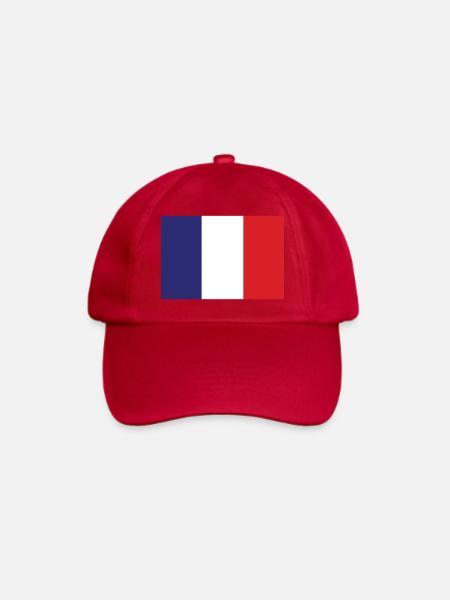 Frankreich Flagge - Baseballkappe - klassisch Rot