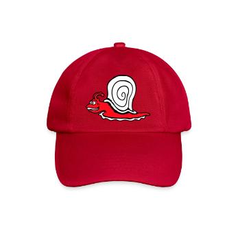 Schnecke Schnell Kriechen Lustig Cartoon Raserei - Baseballkappe - klassisch Rot - Vorne