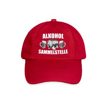 Alkoholsammelstelle - für Parties und den Witz - Baseballkappe - klassisch Rot - Vorne