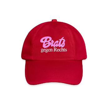 Brats gegen Rechts – Aktivismus-Statement - Baseballkappe - klassisch Rot - Vorne