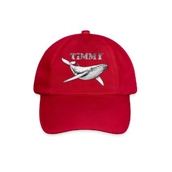 Timmy der Wal - Vintage Gravur - Baseballkappe - klassisch Rot - Vorne