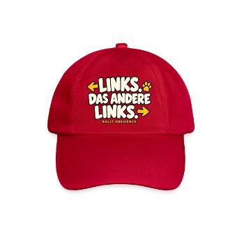 Links das andere Links – Rally Obedience - Baseballkappe - klassisch Rot - Vorne