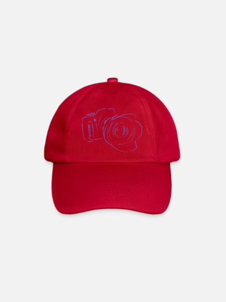 kamera - Baseballkappe - klassisch Rot
