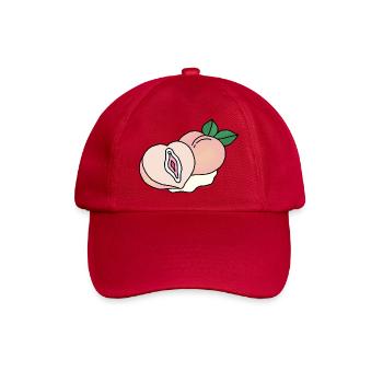 Vulva Peach Vagina Logo Design Clip Art - Baseballkappe - klassisch Rot - Vorne