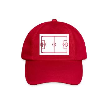 fussball feld - Baseballkappe - klassisch Rot - Vorne