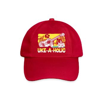 Hawaiian Ukulele Uke Uke-A-Holic - Baseballkappe - klassisch Rot - Vorne