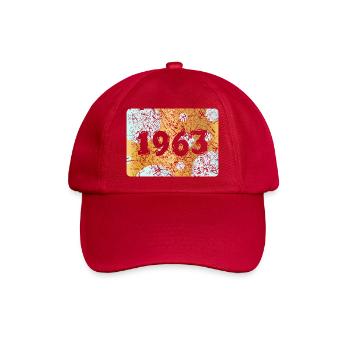 1963 - Baseballkappe - klassisch Rot - Vorne