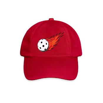 Floorball , Feuerball Sticker - Baseballkappe - klassisch Rot - Vorne