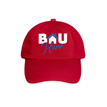Bau Helm Haus Logo - Baseballkappe - klassisch Rot - Vorne