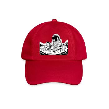 Astronauten-Picknick-Donut-Hund - Baseballkappe - klassisch Rot - Vorne