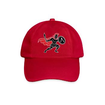 Spartan Black and Red Spartan Warrior Maskottchen - Baseballkappe - klassisch Rot - Vorne