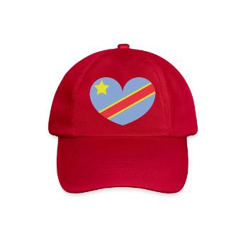 Kongo-Herzflagge - Baseballkappe - klassisch Rot - Vorne