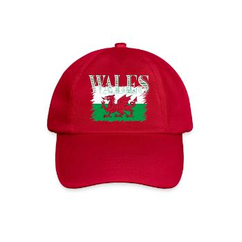 Wales - Baseballkappe - klassisch Rot - Vorne