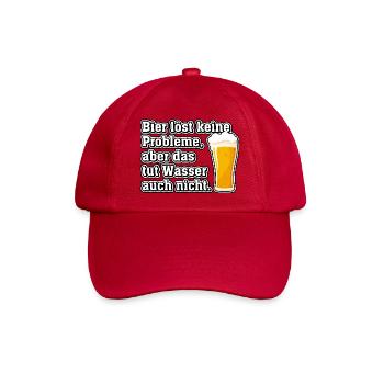 Bier löst keine Probleme, aber das tut Wasser... - Baseballkappe - klassisch Rot - Vorne
