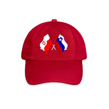 Flagge Polens und Sloweniens - Baseballkappe - klassisch Rot - Vorne