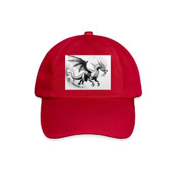 Entschlossener Drache mit Feuerflügeln - Baseballkappe - klassisch Rot - Vorne