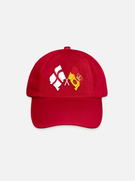 Hampshire & England Crossed - Baseballkappe - klassisch Rot