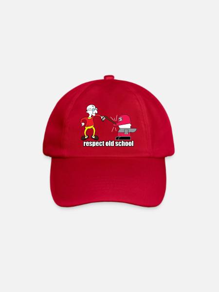 Respekt Old School Cartoon - Baseballkappe - klassisch Rot
