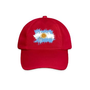 Argentinien Flagge Splash - Baseballkappe - klassisch Rot - Vorne
