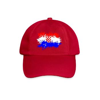 Kroatien Flagge Splash - Baseballkappe - klassisch Rot - Vorne