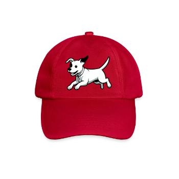 Verspielter Hund-Cartoon - Baseballkappe - klassisch Rot - Vorne