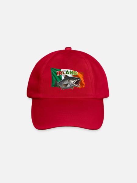 Forellen Angeln Irland - Fisch Motiv - Baseballkappe - klassisch Rot
