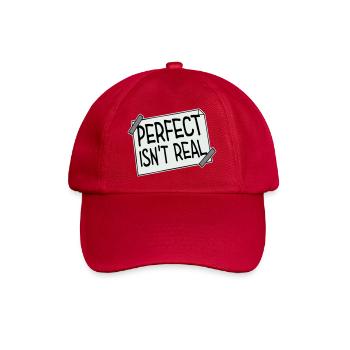 Perfect isn't real Perfekt Gibt Es Nicht Logo Text - Baseballkappe - klassisch Rot - Vorne