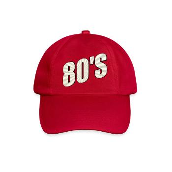 80er Jahre - Baseballkappe - klassisch Rot - Vorne