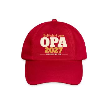 Befördert zum Opa 2027 – für dunkle Shirts - Baseballkappe - klassisch Rot - Vorne