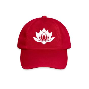 Weiße Seerose - Baseballkappe - klassisch Rot - Vorne