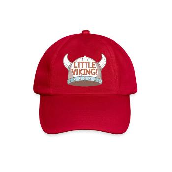 Humorvoller Wikingerhelm für Kinder - Baseballkappe - klassisch Rot - Vorne