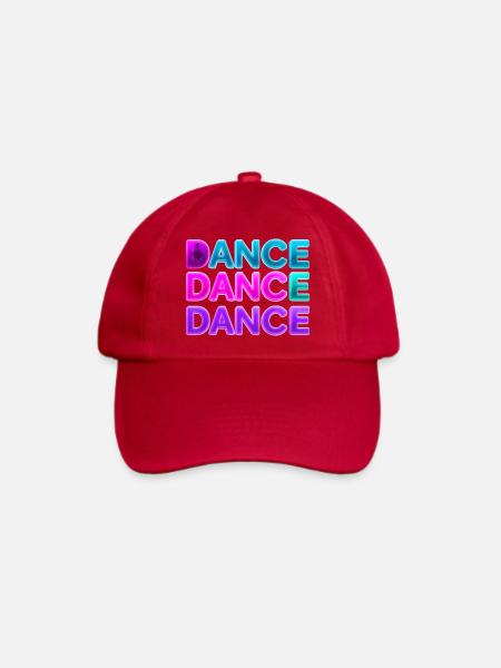 DANCE DANCE DANCE – Neon 80s mit Boxen - Baseballkappe - klassisch Rot