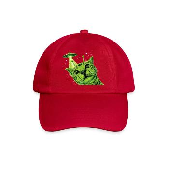 Alien Cat UFO - Baseballkappe - klassisch Rot - Vorne